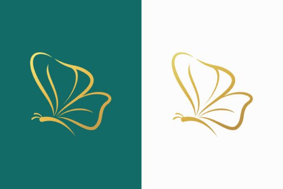 Abstract Butterfly Logo: A Golden Touch for Local Brands