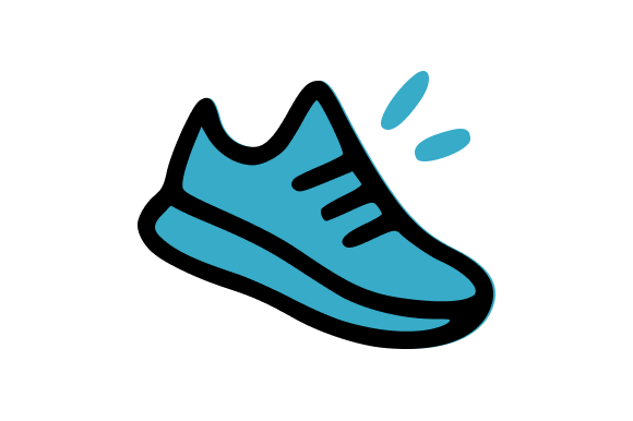 Blue Sport Shoe Sneaker Clip Art: A Versatile Graphics Asset