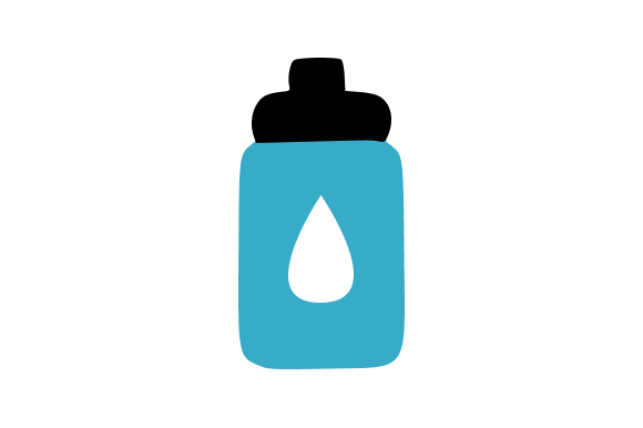 Blue Water Bottle Hydration Clip Art for Graphics and Illustrations