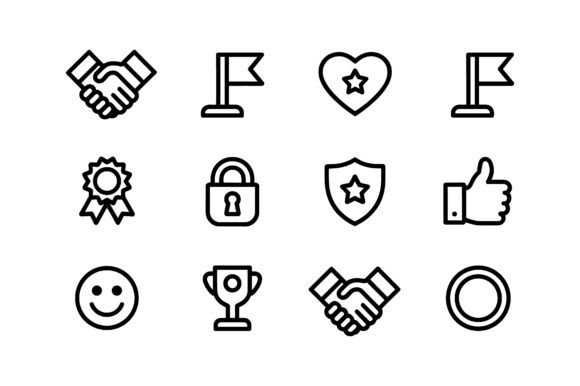 Business Success Line Icons: A Versatile Graphics Set
