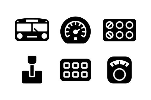 Control Panel Dashboard Icon Set EPS Review