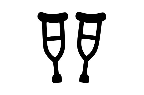 Crutches Mobility Aid Medical: A Versatile Graphics Illustration