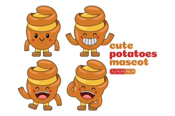 Cute Potatoes Mascot Vector Pack 02: A Versatile Graphics Set