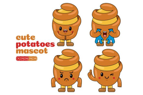 Cute Potatoes Mascot Vector Pack 03: A Fun Graphics Addition
