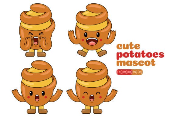 Cute Potatoes Mascot Vector Pack 04: A Charming Graphics Addition