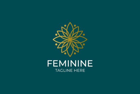 Feminine Sign Symbol Logo with Flower Graphics Review