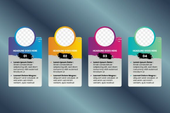 Four Step Infographic Brush: A Versatile Design