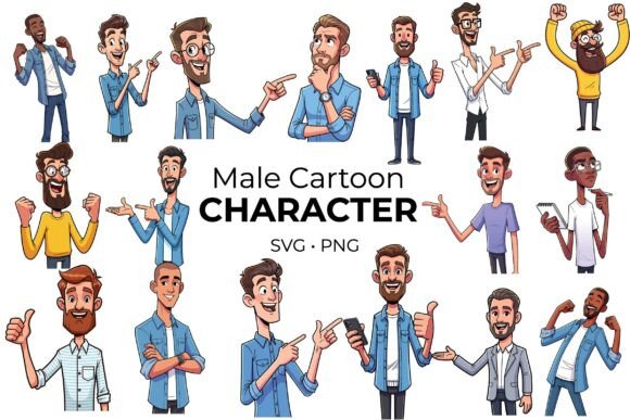 Male Cartoon Character Set: An Embroidery Review