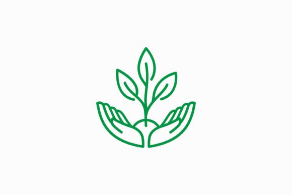 Nature's Touch: Logo Grow and Seedling Plant