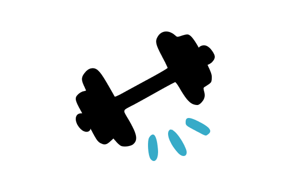 Review: Black and Blue Gym Dumbbell Clip Art for Graphics