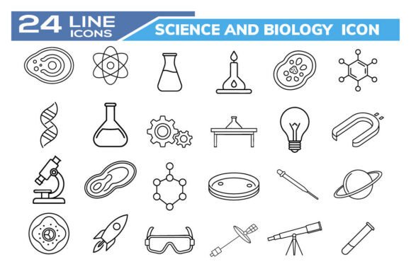 Science and Biology Vector Icon Set: A Graphics Essential
