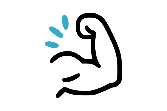 Strong Arm Muscle Flexing Clip Art: A Versatile Graphics Asset
